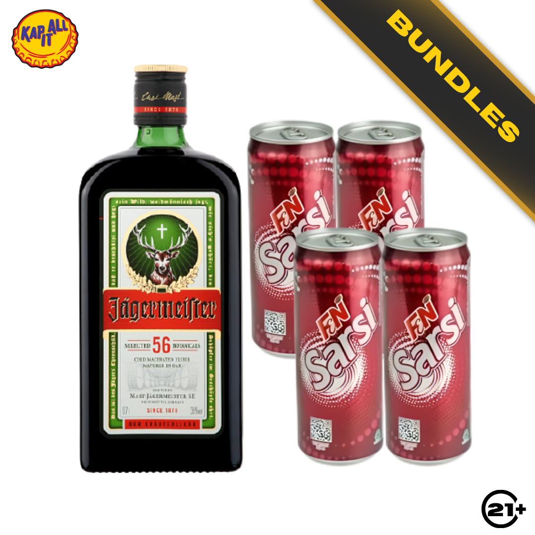 Herbal Sarsi Mix - Jagermeister German Liqueur 700ml + F&N Sarsi Sarsaparilla 325ml