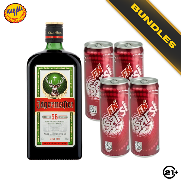 Herbal Sarsi Mix - Jagermeister German Liqueur 700ml + F&N Sarsi Sarsaparilla 325ml