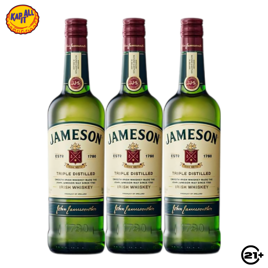 Triple Jameson Irish Whiskey 700ml - 3 Bottles