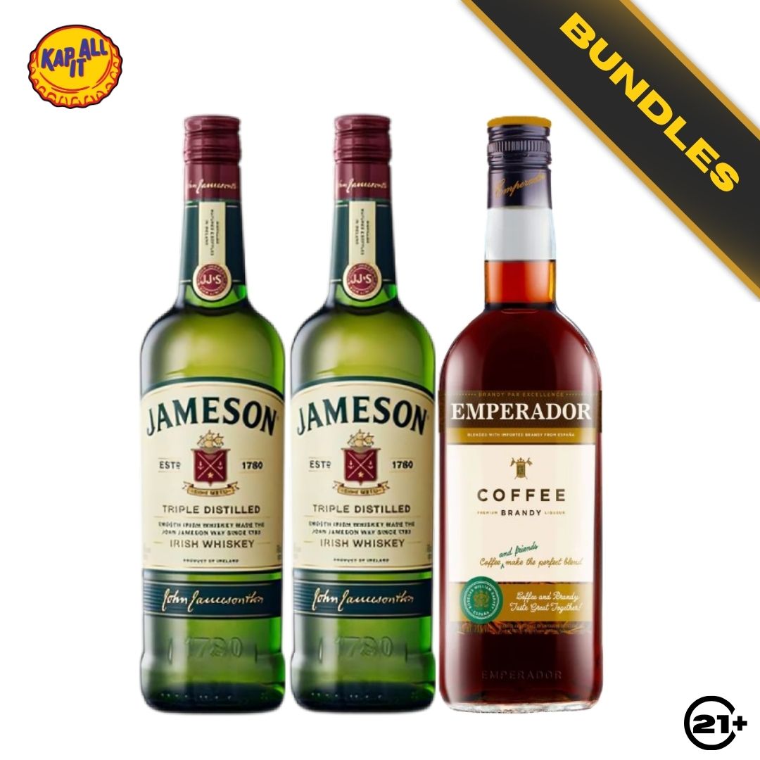 Bundles 2 Jameson Irish Whiskey 700ml + Emperador Coffee Brandy Liqueur 750ml