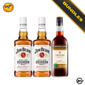 Bundles 2 Jim Beam White Bourbon Whiskey 700ml + Emperador Coffee Brandy Liqueur 750ml
