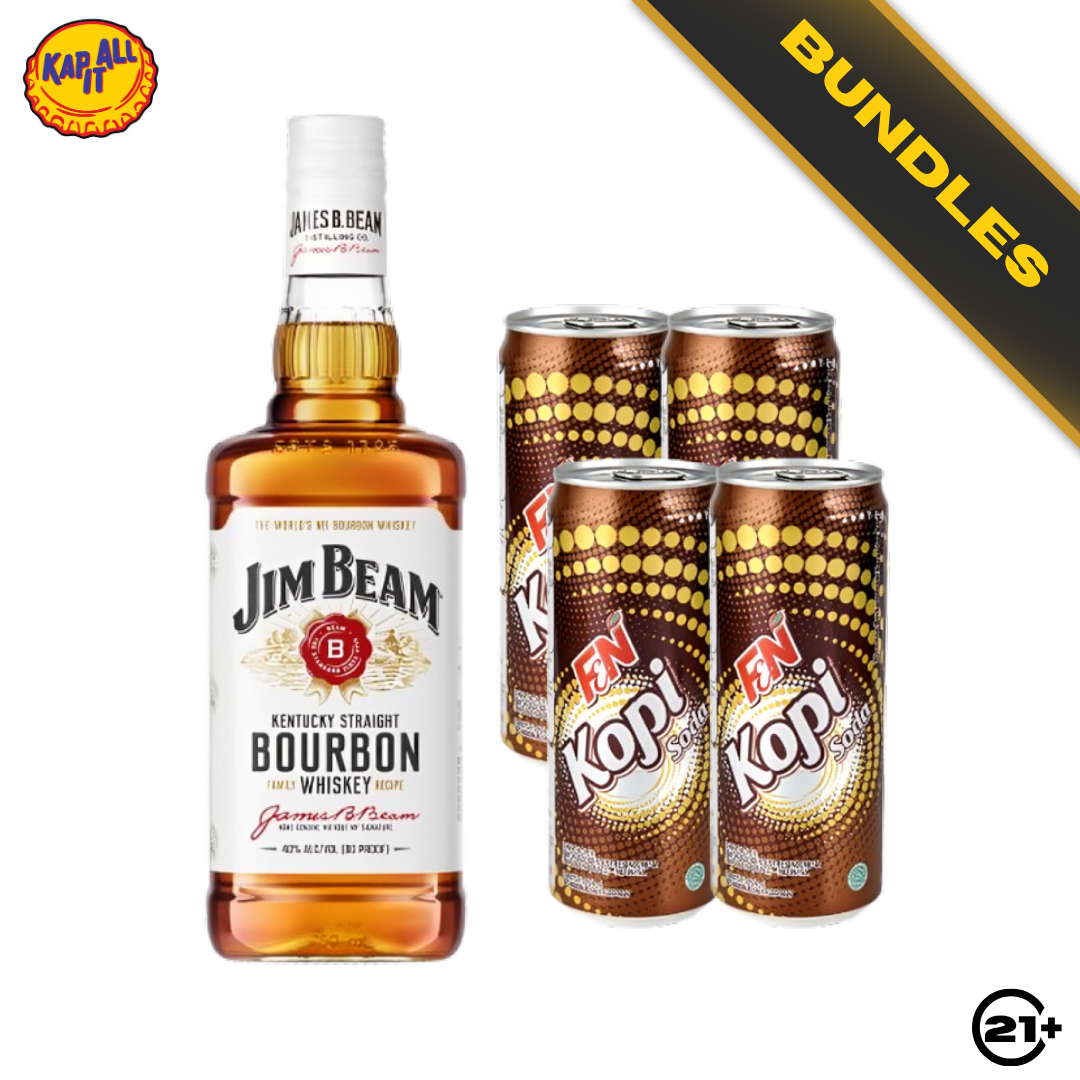 Coffee Highball - Jim Beam White Bourbon Whiskey 700ml + F&N Coffee Soda 325ml