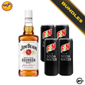 Highball Starter - Jim Beam White Bourbon Whiskey 700ml + F&N Club Soda Water 325ml