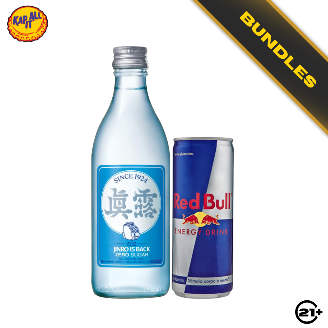 Bundles Jinro is Back Soju 360ml + Red Bull Energy Drink 250ml