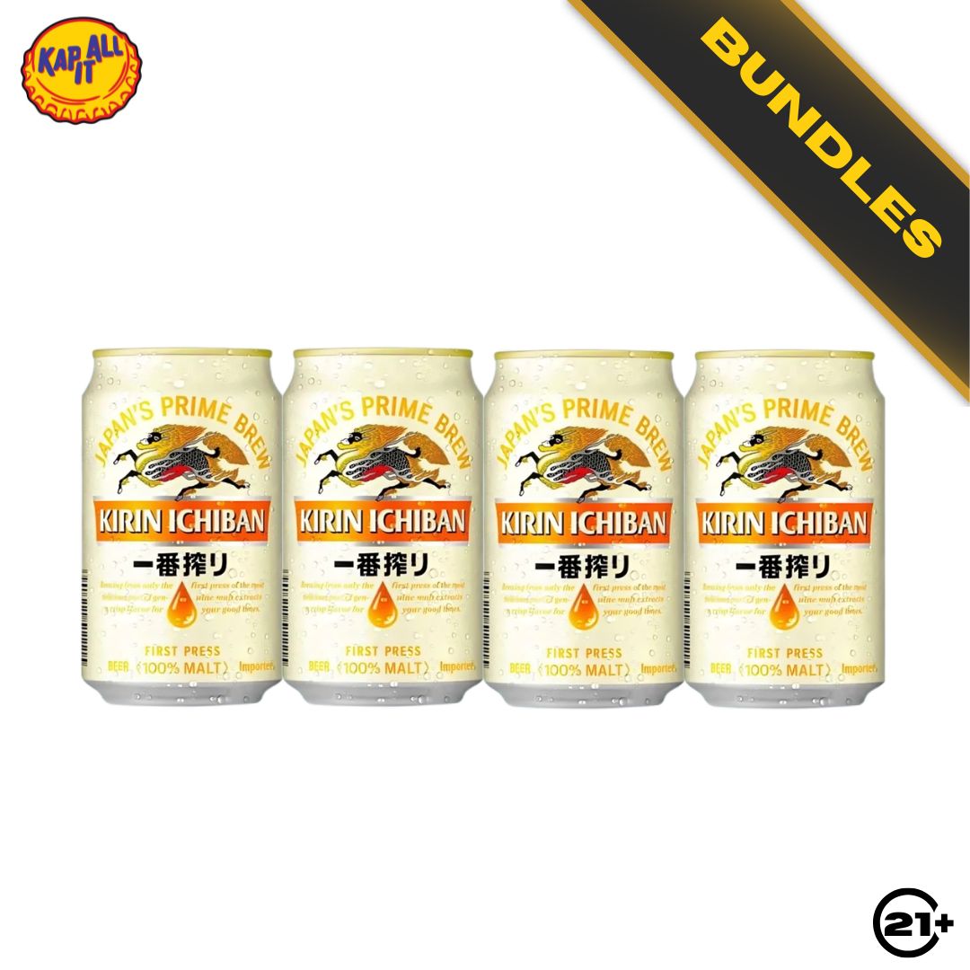 Bundles Beer Kirin Ichiban Can 330ml - 4 Cans