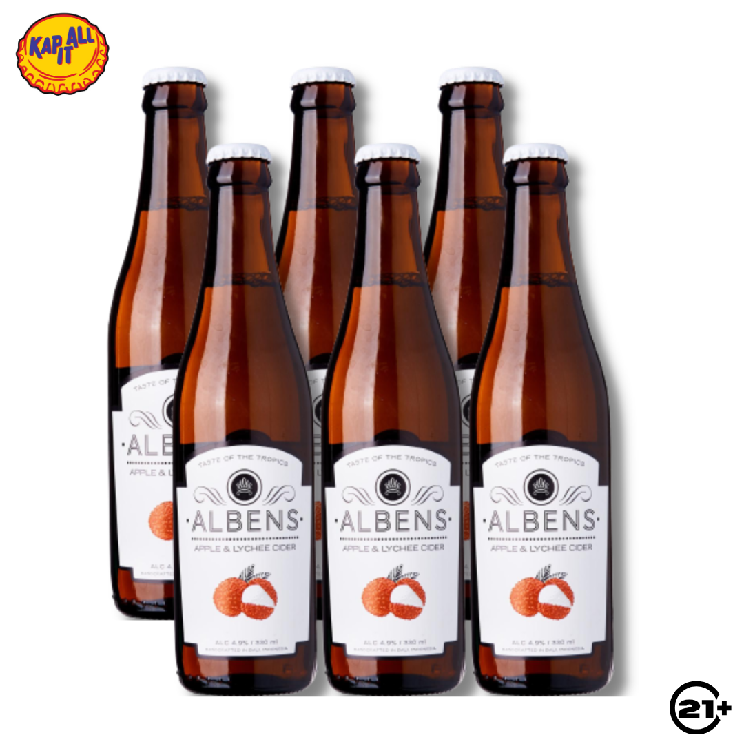 Bundles Albens Lychee Apple Cider Pint 330ml - 6 Bottles