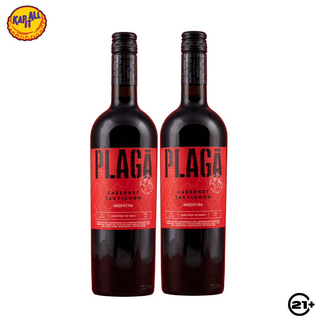 Twin Plaga Cabernet Sauvignon Red Wine 750ml - 2 Bottles