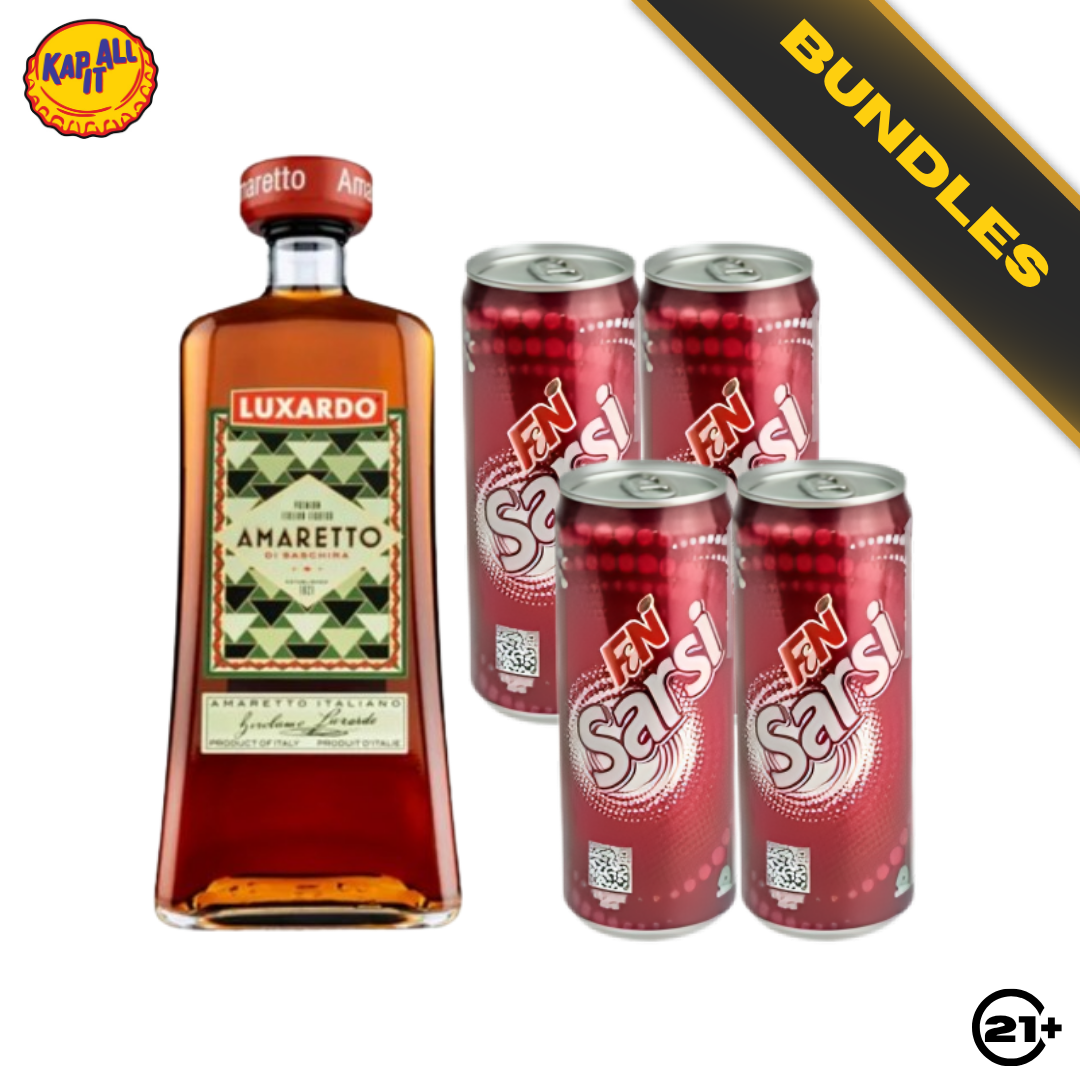 Nutty Sarsi Delight - Luxardo Amaretto di Saschira 700ml + F&N Sarsi Sarsaparilla 325ml