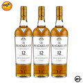 Triple Macallan 12 YO Sherry Oak Single Malt Scotch Whisky 700ml - 3 Bottles