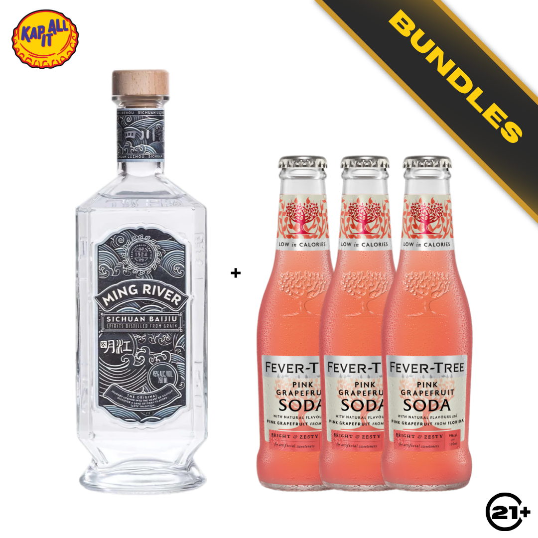 Bundles Ming River Baijiu 750ml + Fever Tree Pink Grapefruit Soda 200ml