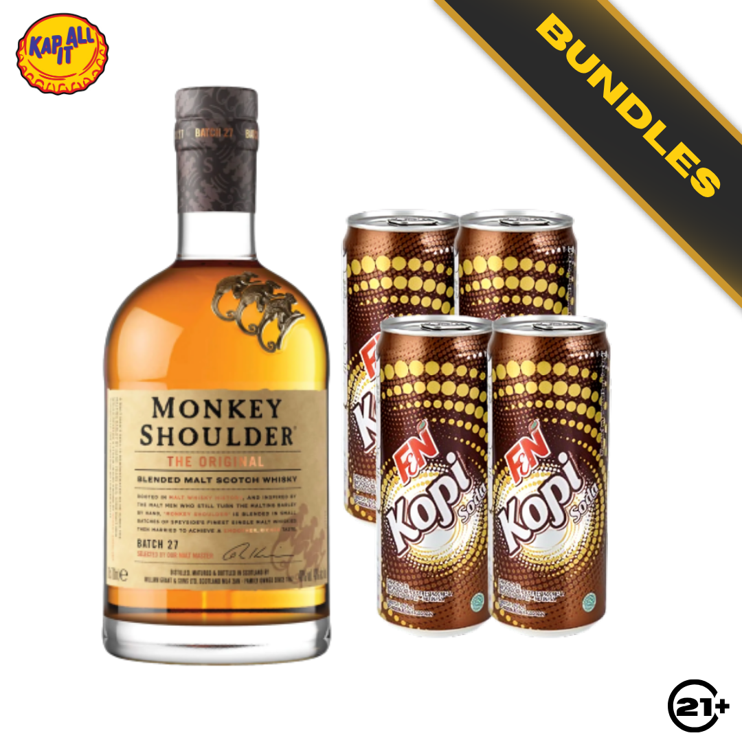 Coffee Highball - Monkey Shoulder Blended Malt Scotch Whisky 700ml + F&N Coffee Soda 325ml