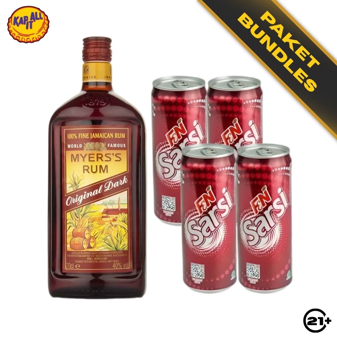 DARK SARSI MIX - MYERS RUM ORIGINAL DARK 750ml + 4 F&N SARSI SARSAPARILLA 325ml