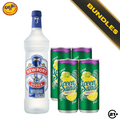 Bundles Newport Vodka Original 620ml + 4 Green Sands Grape Lemon Can 250ml