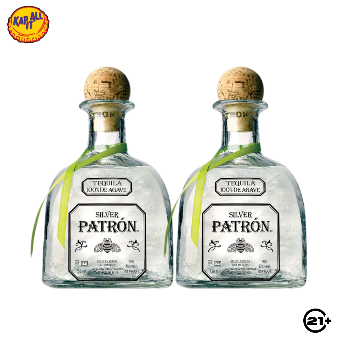 Paket Patron Silver Tequila 750ml - 2 Bottles