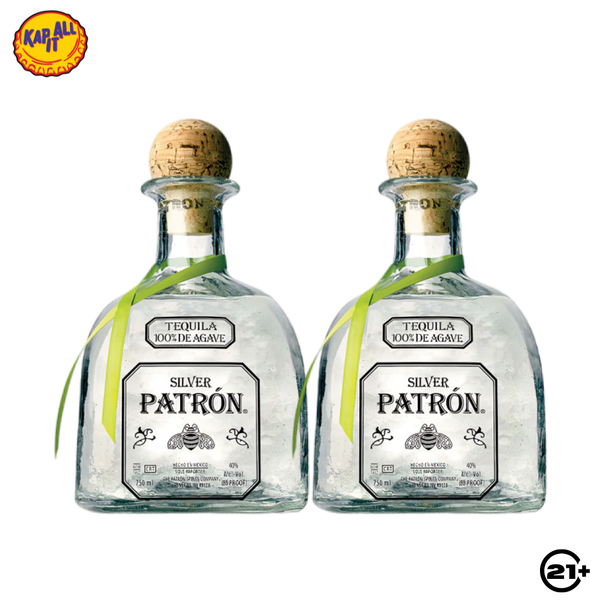 Twin Patrón Silver Tequila 750ml - 2 Bottles