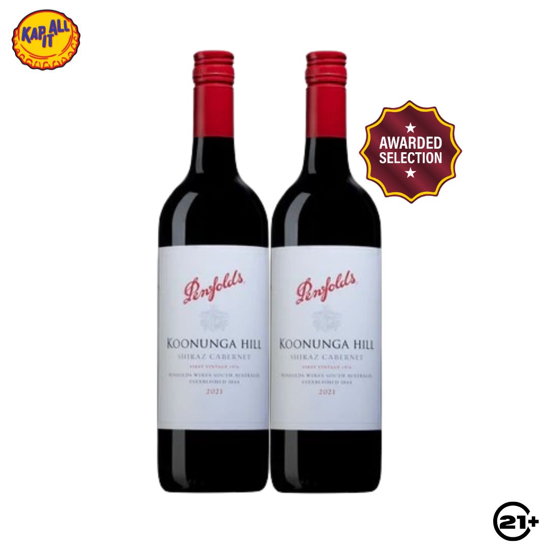 Twin Penfolds Koonunga Hill Shiraz Cabernet Wine 750ml - 2 Bottles