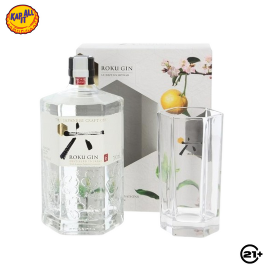 PAKET ROKU GIN JAPANESE CRAFT GIN 700ml + GELAS
