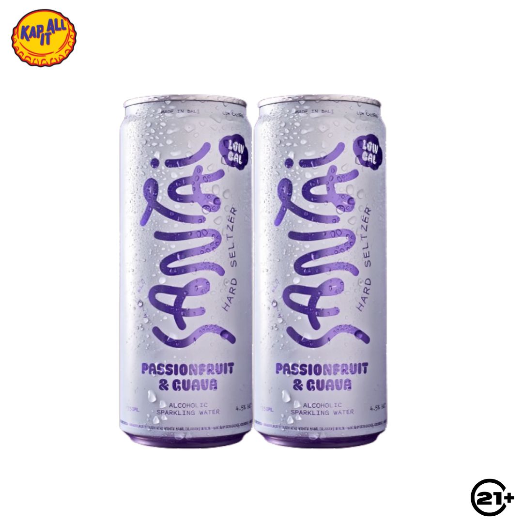 Twin Santai Passionfruit & Guava Can 330ml - 2 Cans