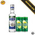 Bundles Santana White Rum 180ml + Green Sands Apple Lime Can 250ml