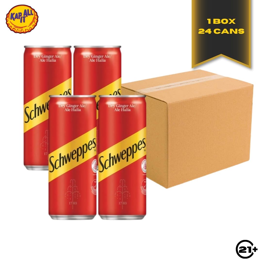 Bundles Schweppes Dry Ginger Ale 250ml - 1 Box 24 Cans