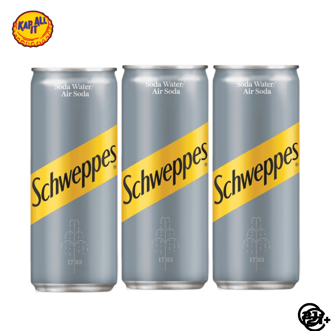 SCHWEPPES SODA WATER CAN 250ml - 3PCS