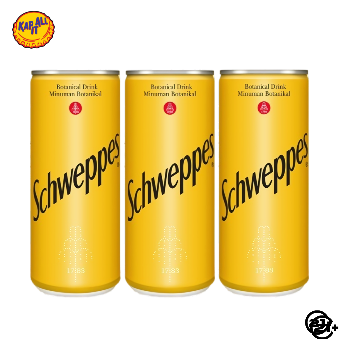 Triple Schweppes Botanical Drink Tonic Water 250ml - 3 Cans
