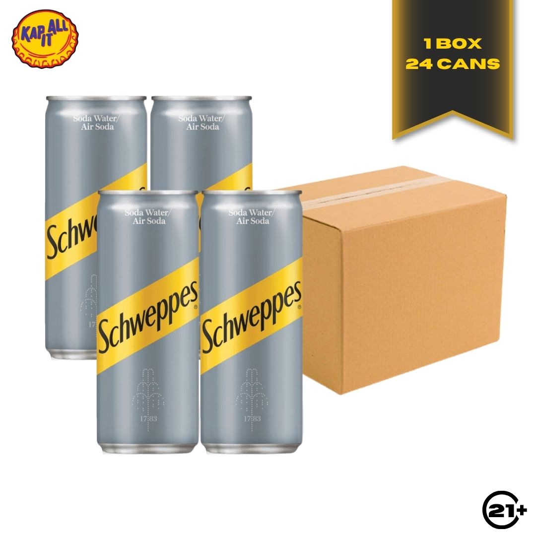 Bundles Schweppes Soda Water 250ml - 1 Box 24 Cans
