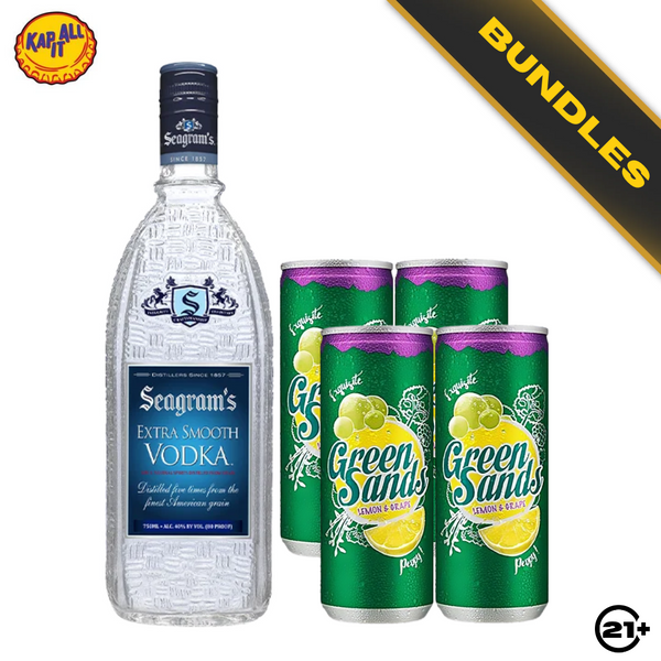 Bundles Seagram Extra Smooth Vodka 700ml + 4 Green Sands Grape Lemon Can 250ml