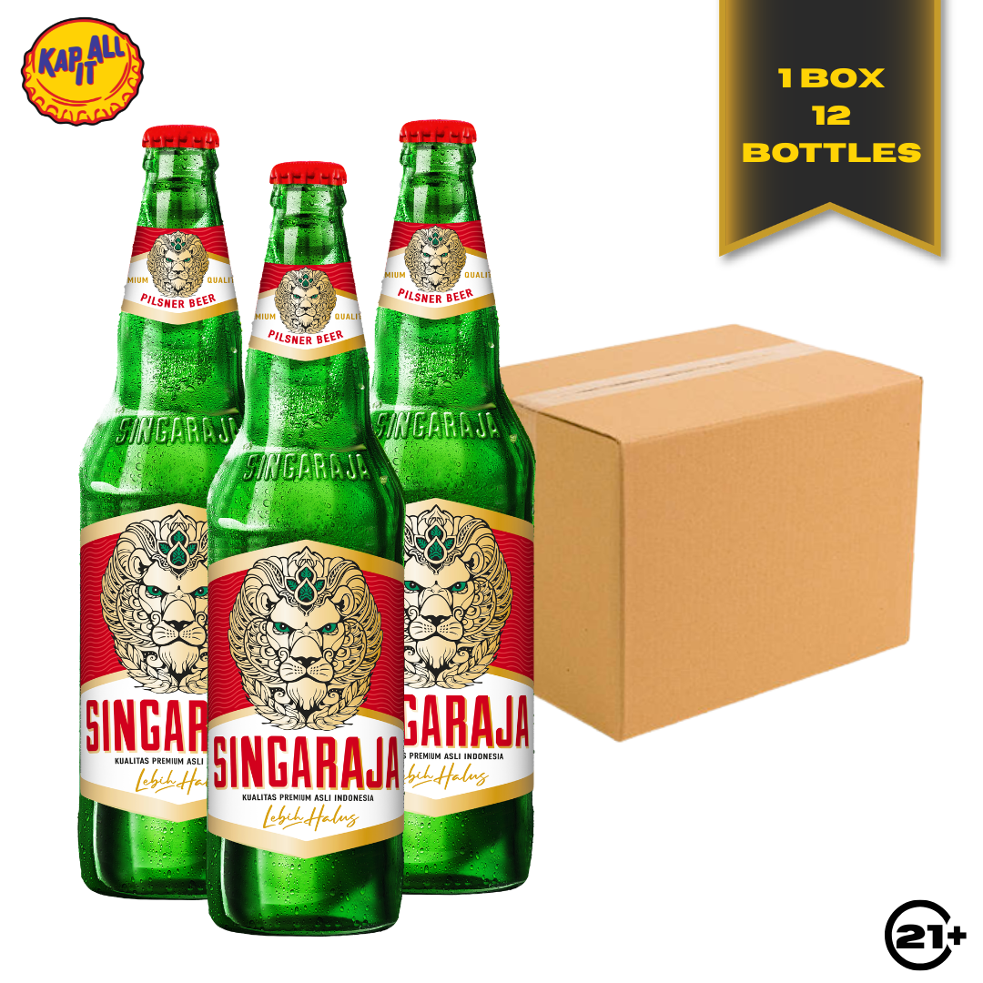 Bundles Singaraja Beer Pilsener Bremer 620ml - 1 Box 12 Bottles