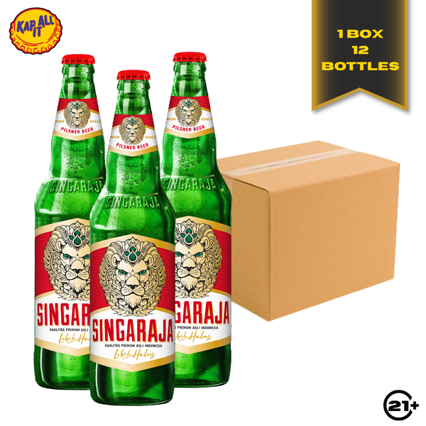 Bundles Singaraja Beer Pilsener Bremer 620ml - 1 Box 12 Bottles