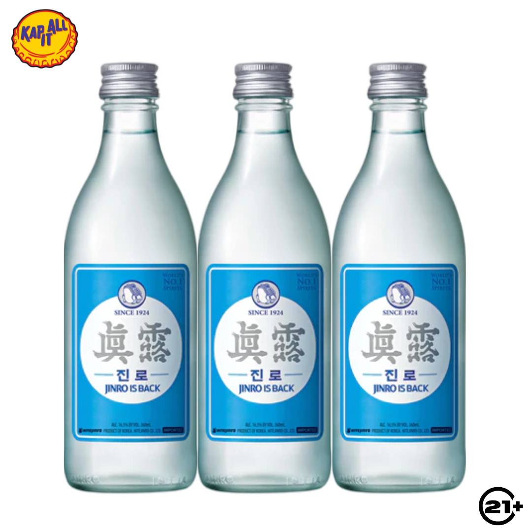 Triple Jinro Is Back Soju 360ml - 3 Bottles