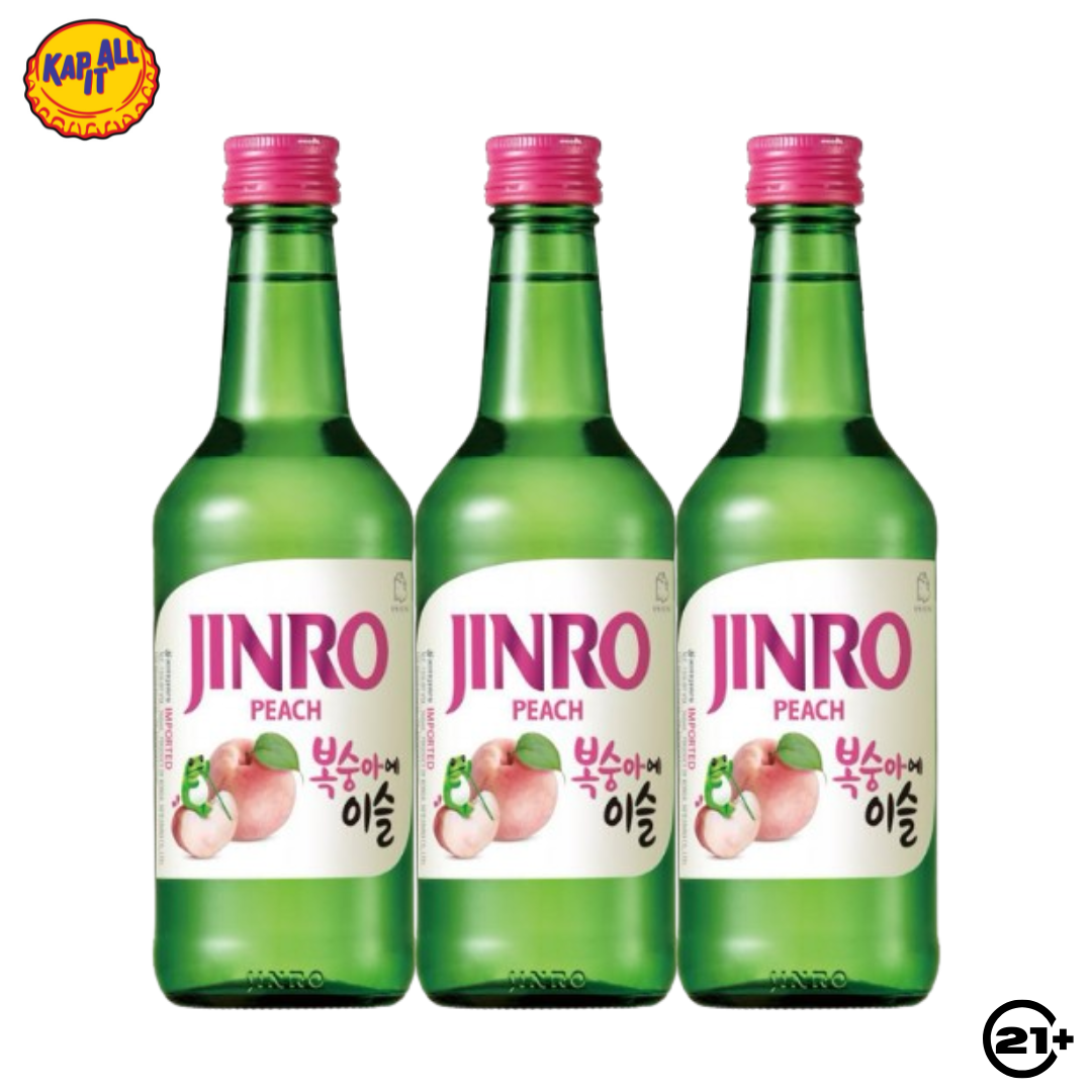 Triple Jinro Soju Peach 360ml - 3 Bottles
