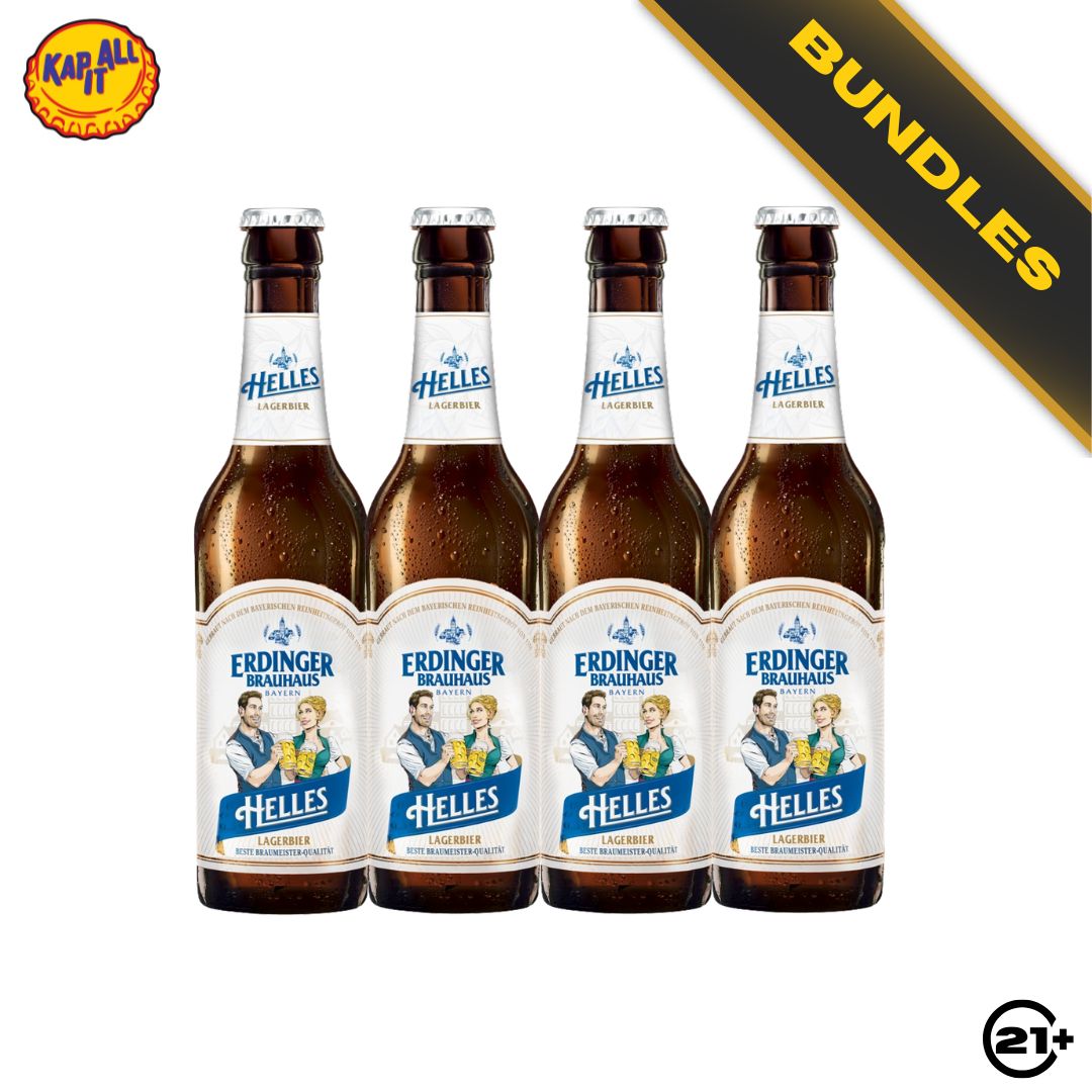 Bundles Beer Erdinger Brauhaus Helles Lager 330ml - 4 Bottles