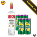Bundles Stoli Premium Vodka 700ml + 4 Green Sands Grape Lemon Can 250ml