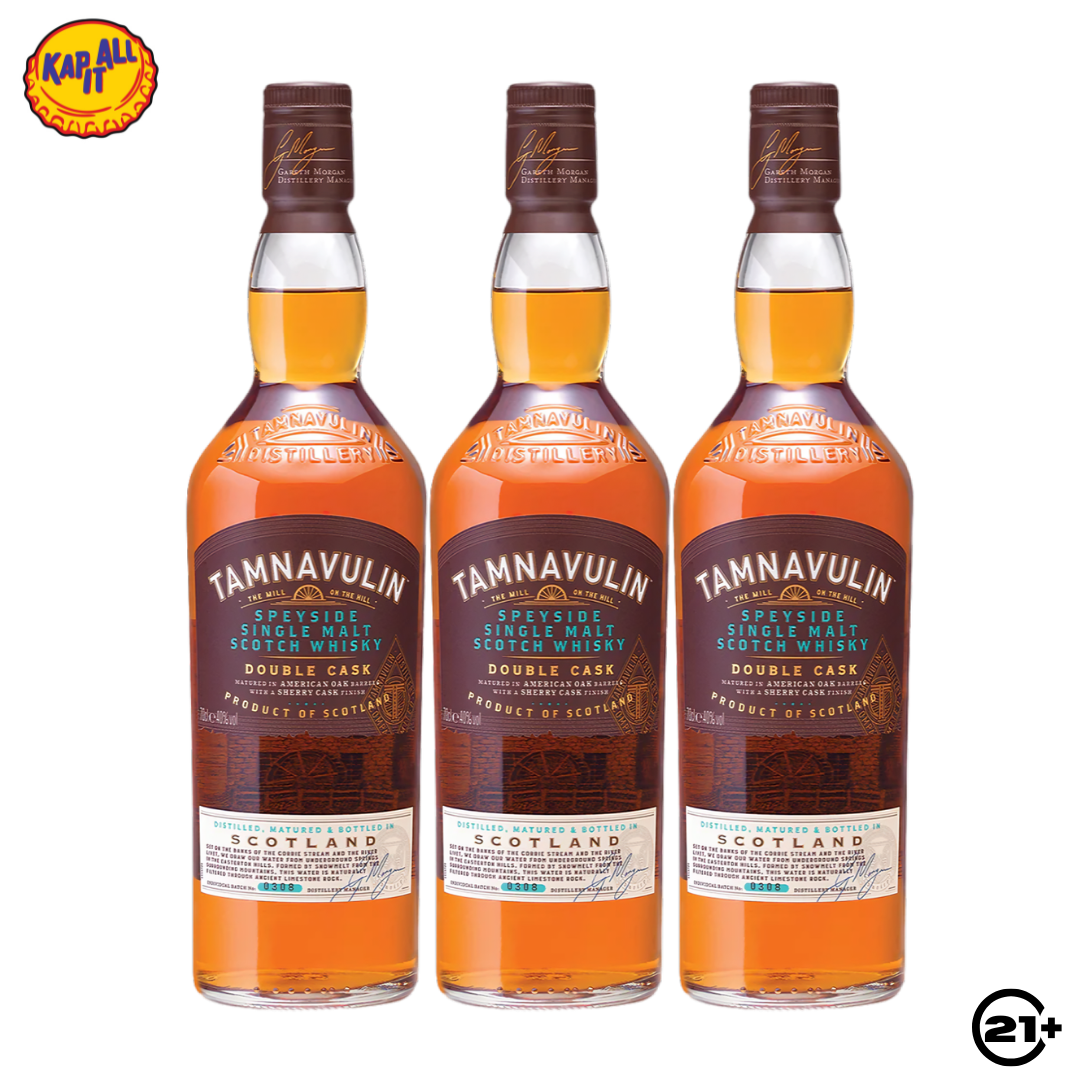 Triple Tamnavulin Double Cask Single Malt Scotch Whisky 700ml - 3 Bottles