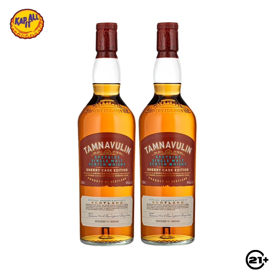 Paket Tamnavulin Sherry Cask Whisky 700ml - 2 Bottles