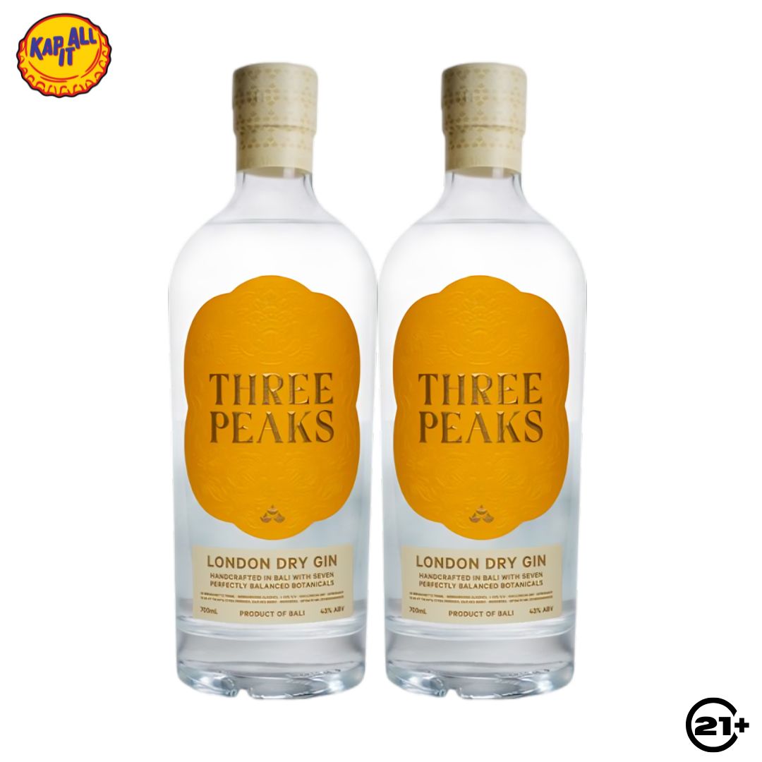 Twin Three Peaks London Dry Gin 700ml - 2 Bottles