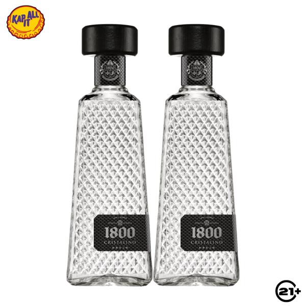 Twin 1800 Tequila Cristalino Anejo 750ml - 2 Bottles