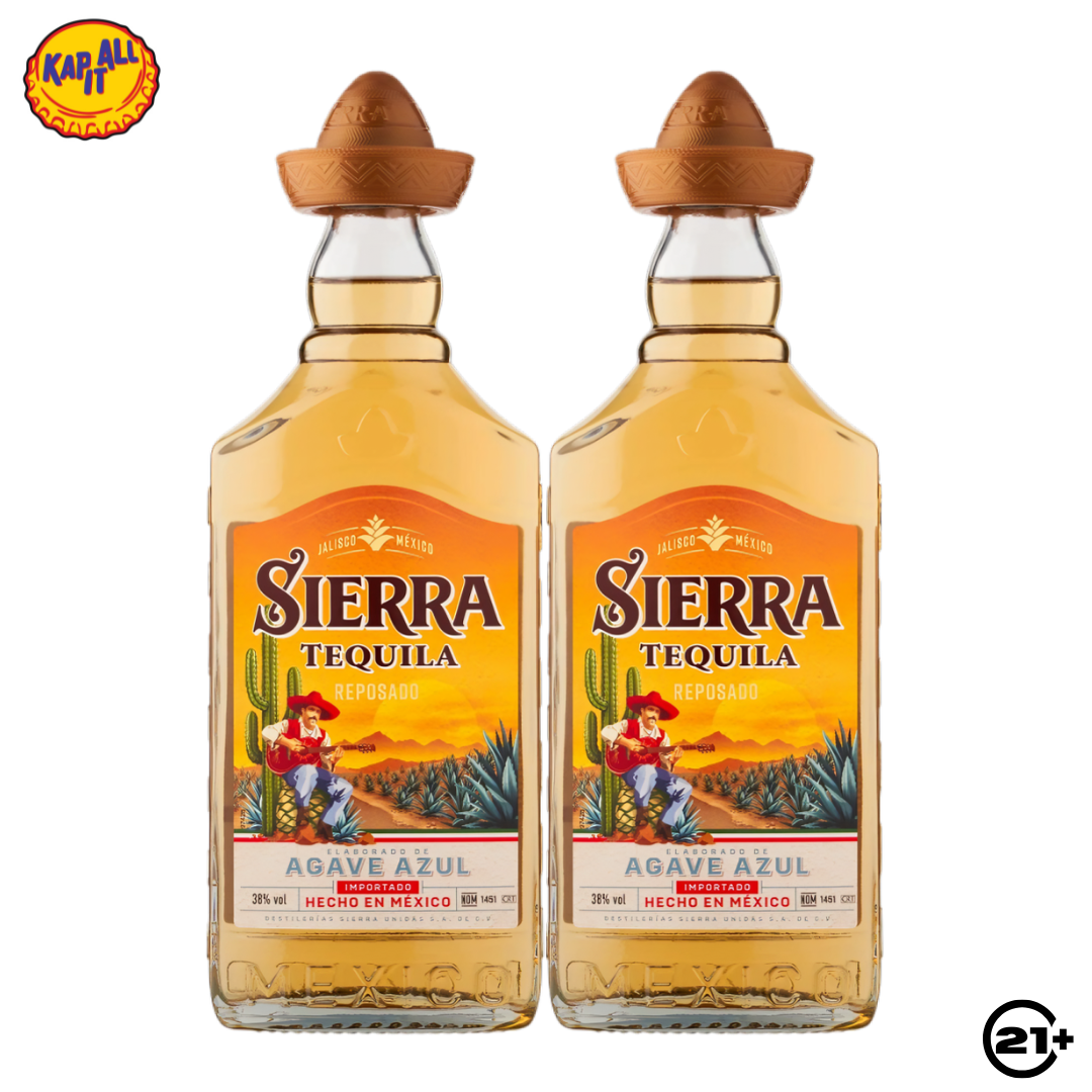 Twin Sierra Reposado Tequila  700ml - 2 Bottles