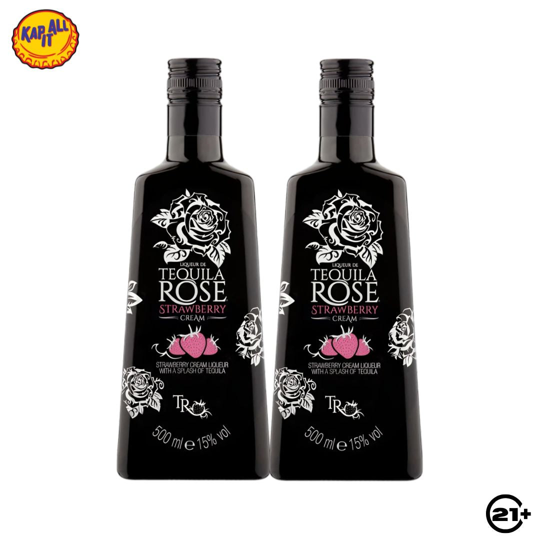 TWIN TEQUILA ROSE STRAWBERRY CREAM 500ml - 2 BOTTLES