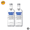 Twin Absolut Vodka Original 750ml - 2 Bottles