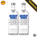 Twin Absolut Vodka Original 1000ml - 2 Bottles