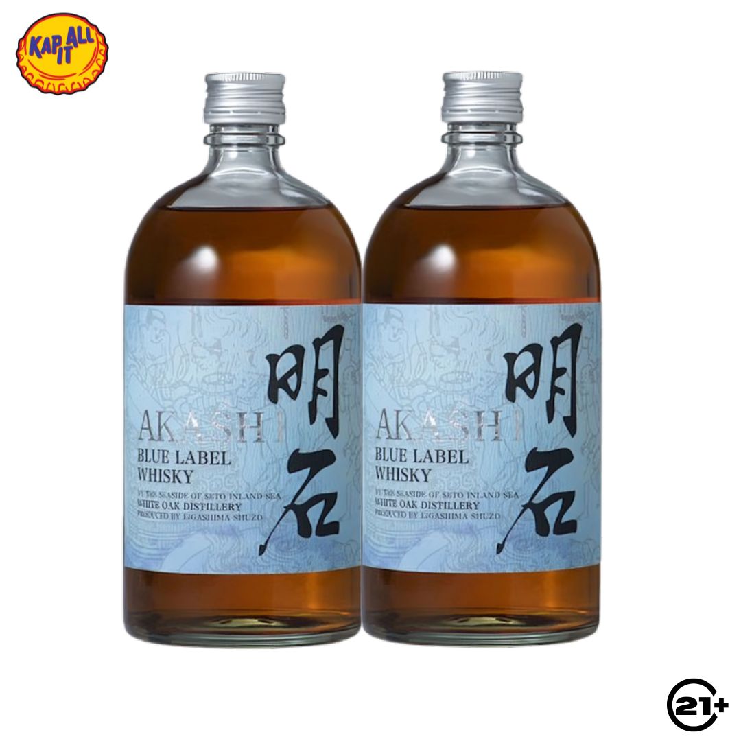 Twin Akashi Blue Label Blended Whisky 700ml - 2 Bottles