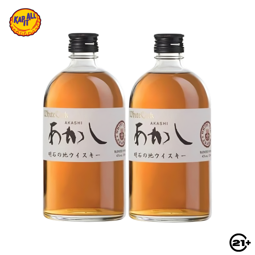 Twin Akashi White Oak Blended Whisky 500ml - 2 Bottles