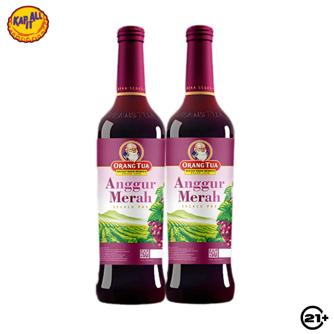 Twin Orang Tua Anggur Merah 620ml - 2 Bottles