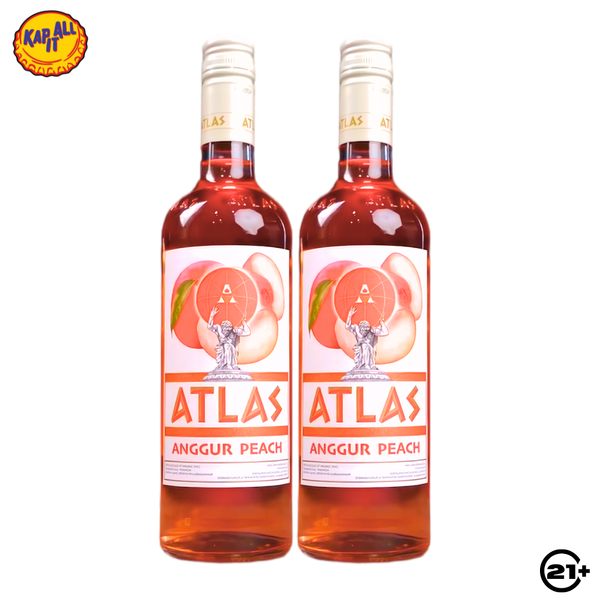 Twin Atlas Anggur Peach 620ml - 2 Bottles