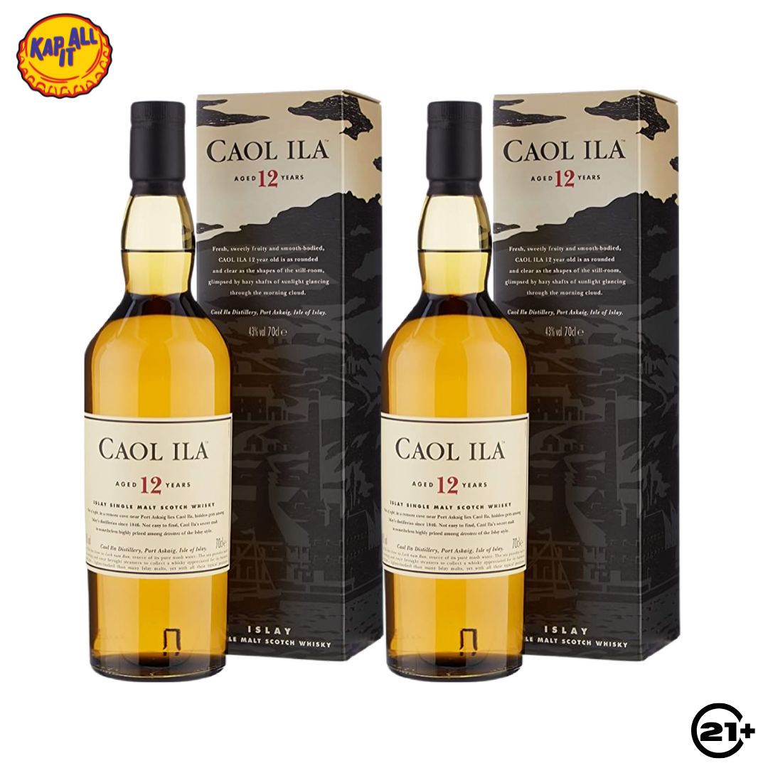 Twin Caol Ila 12 YO Single Malt Scotch Whisky 700ml - 2 Bottles