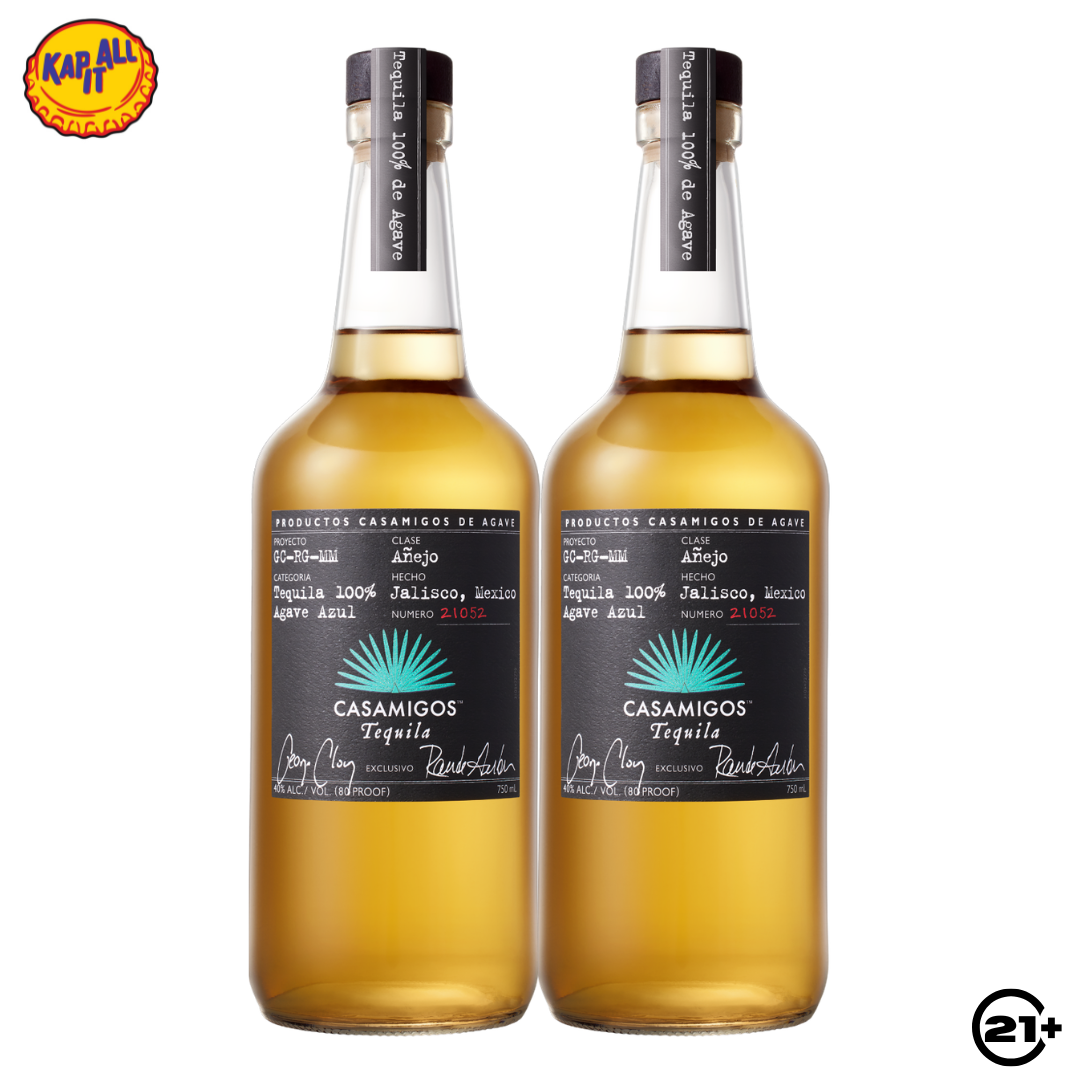 Twin Casamigos Anejo Tequila 700ml - 2 Bottles