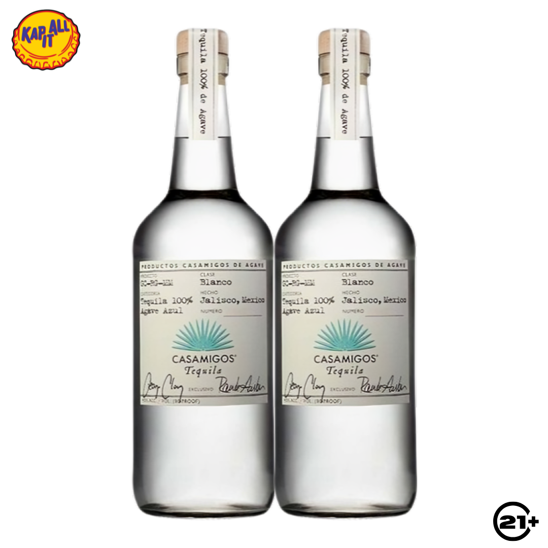 Twin Casamigos Blanco Tequila 700ml - 2 Bottles