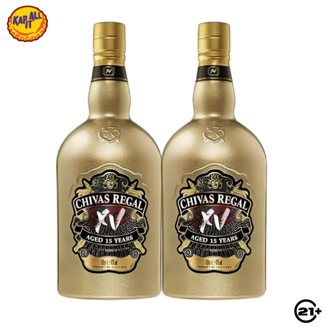 Twin Chivas Regal XV Blended Scotch Whisky 700ml - 2 Bottles